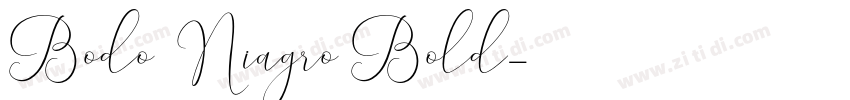 Bodo Niagro Bold字体转换